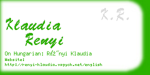 klaudia renyi business card